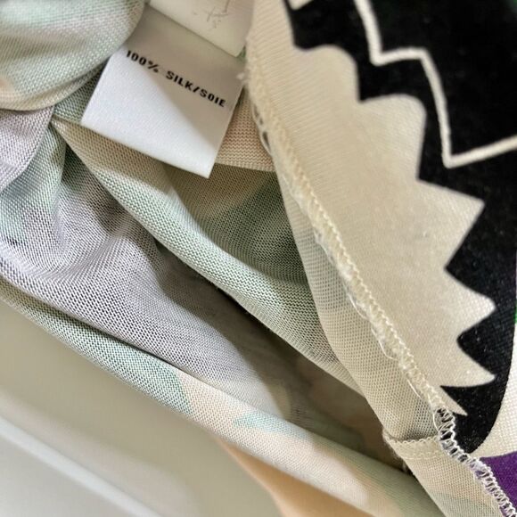 Diane Von Furstenberg sleeveless‎ Green And Purple Floral Pullover Dress Size 2 - Picture 9 of 9